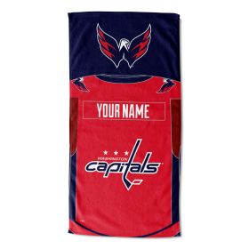 [Personalization Only] OFFICIAL NHL Jersey Personalized Beach Towel - Capitals