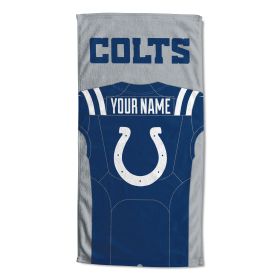 [Personalization Only] OFFICIAL NFL Jersey Personalized Beach Towel - Indianapolis Colts