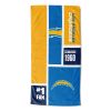 [Personalization Only] OFFICIAL NFL Colorblock Personalized Beach Towel - LA Chargers