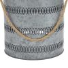 DecMode 12", 10"H Coastal Lantern, Gray, 2 - Pieces