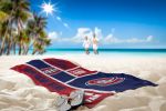 [Personalization Only] OFFICIAL NHL Colorblock Personalized Beach Towel - Montreal Canadiens