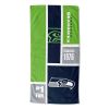 [Personalization Only] OFFICIAL NFL Colorblock Personalized Beach Towel - Seahawks